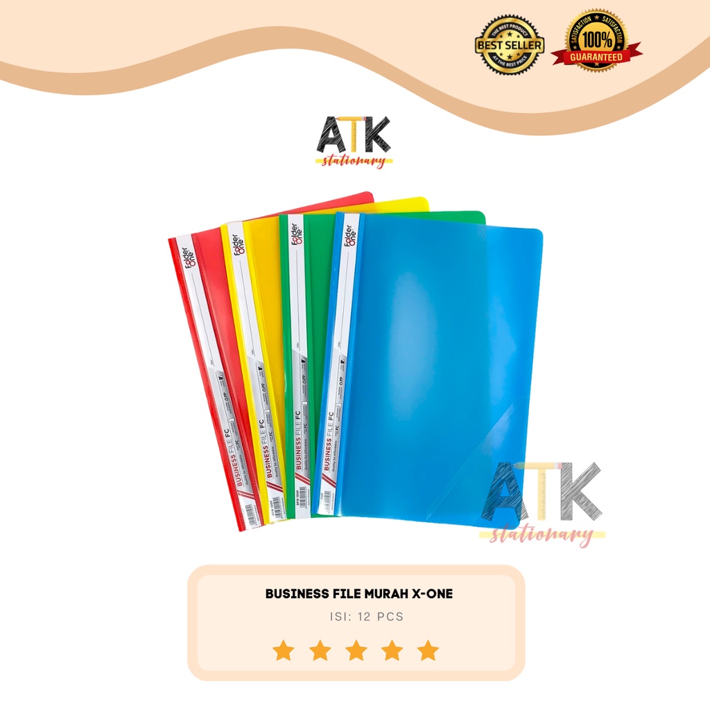 

Business File F4 Folio Murah Jenia , Map Plastik Folio / Map Snalhecter 1 Lusin ( 12 Pcs) atk