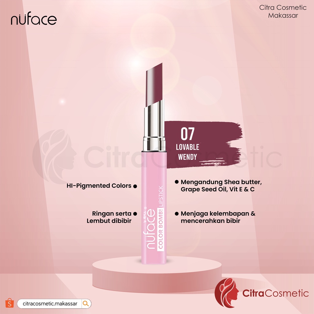 Nuface Nu Matte Color Bomb Lipstick Series