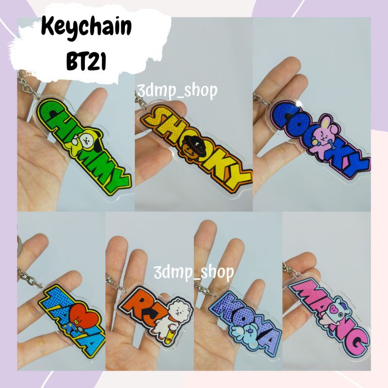 Gantungan Kunci Ganci Keychain BTS BT21 KPop chimmy shooky cooky tata rj koya mang