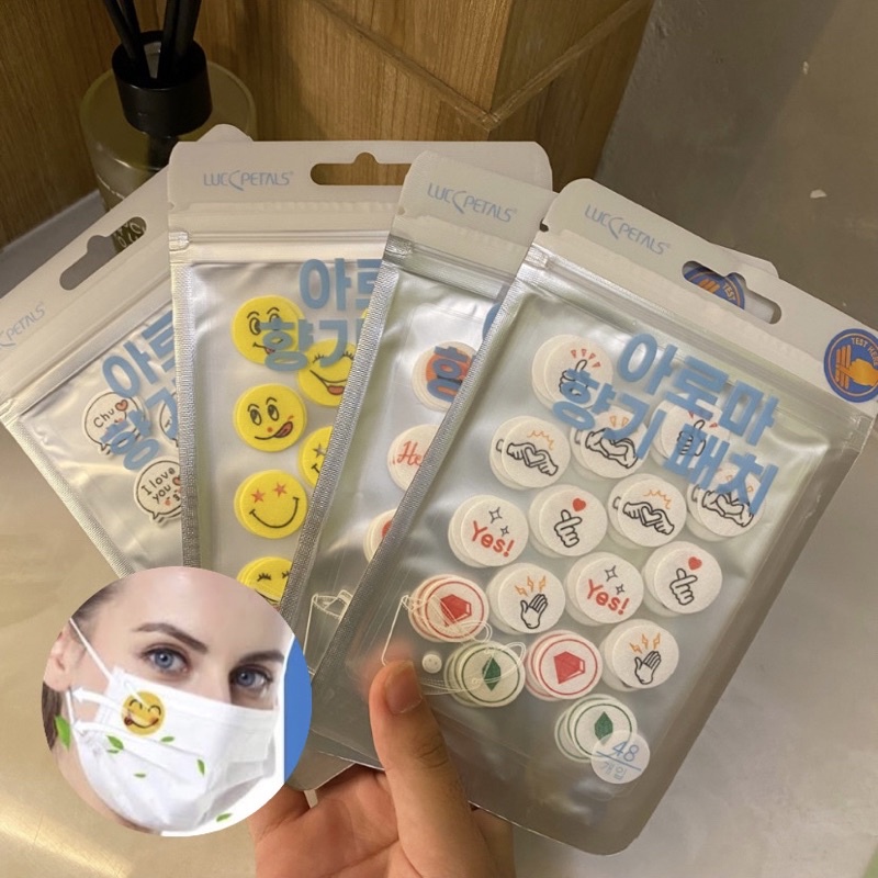 48 pc Mask Aroma Patch Sticker for Mask Isi 48 Stiker Tempel Pewangi Aromaterapi Masker Isi 48 Pc | 
