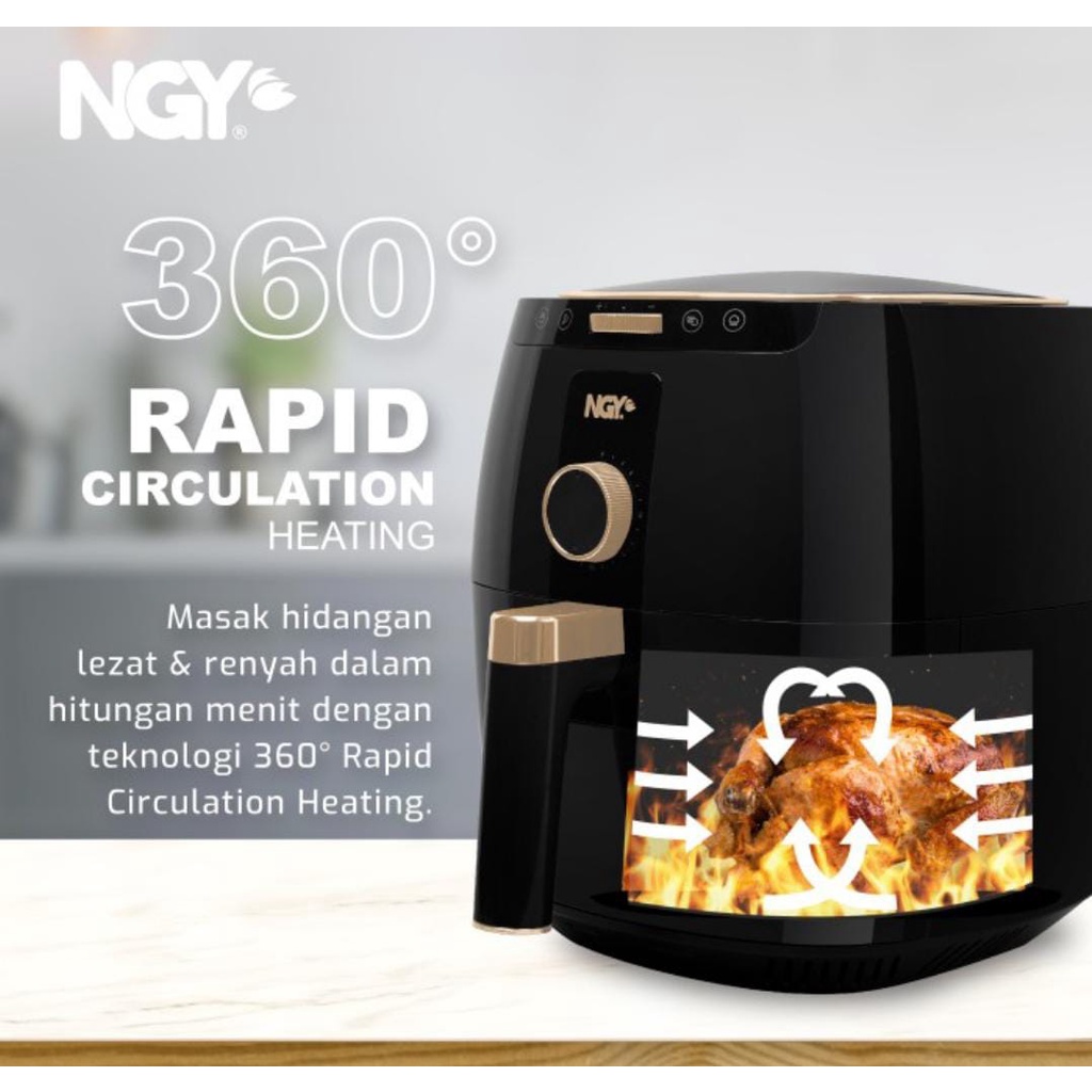 NGY Airfryer XL 6.5 Liter / Penggoreng Tanpa Minyak | NGY1865AF NAGOYA