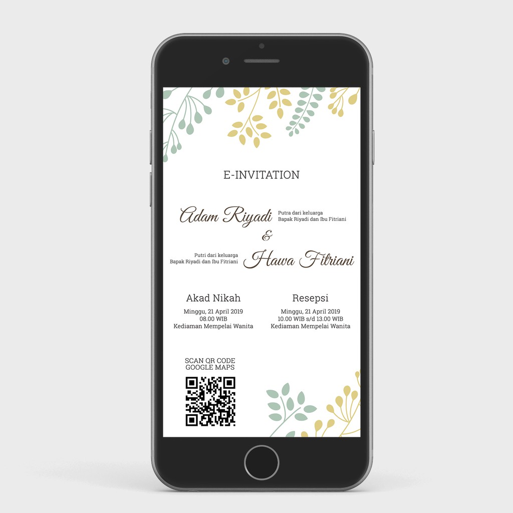 PAKET Undangan Pernikahan Digital Video + JPG/Wedding E-Invitation Minimalis Unik A00