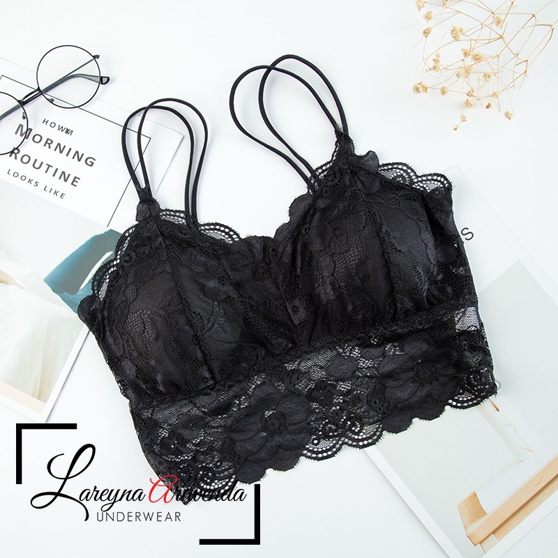 [Ready Jakarta] BH Bra Lace Sexy Tali Double Tanpa Kawat BH117