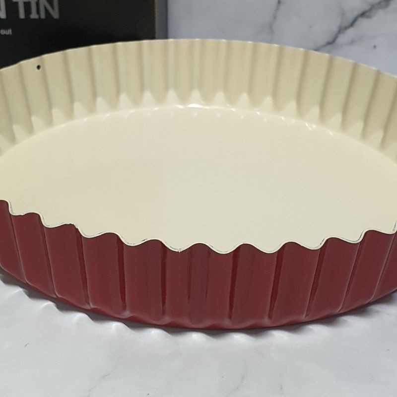 Suncity Red 8 inch Flan Tin cake pan / loyang pie / egg tart