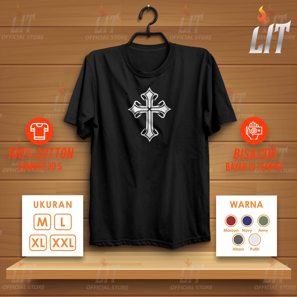 Baju Kaos Salib Yesus Kristen Jesus Christian Baju Gereja Baju Natal Merry Christmas
