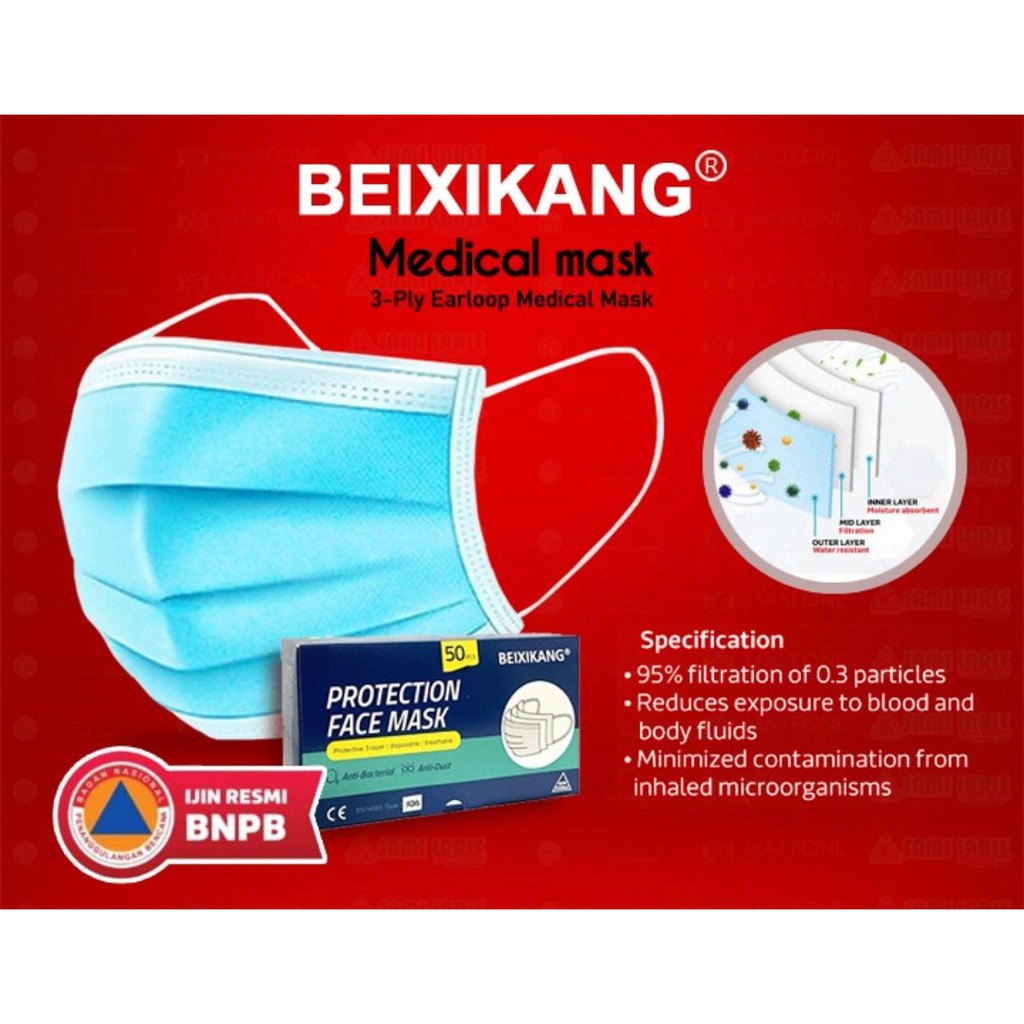 Masker Beixikang 3 ply