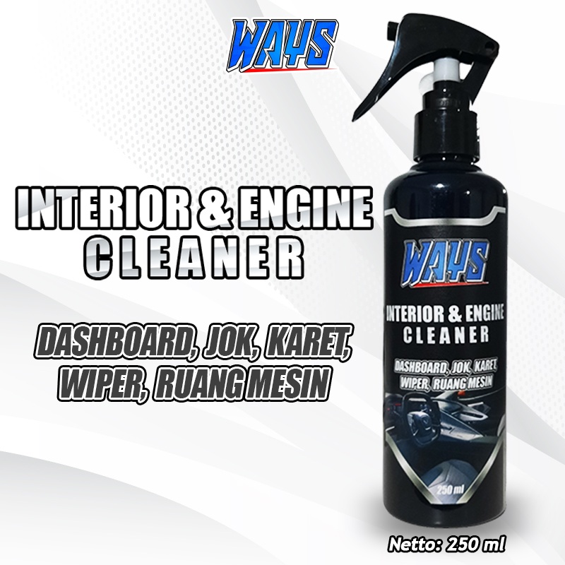 [A021] Pembersih Pengkilap Perawatan Interior Engine Cleaner Dashboard Mobil Ways - FREE Lap Microfiber