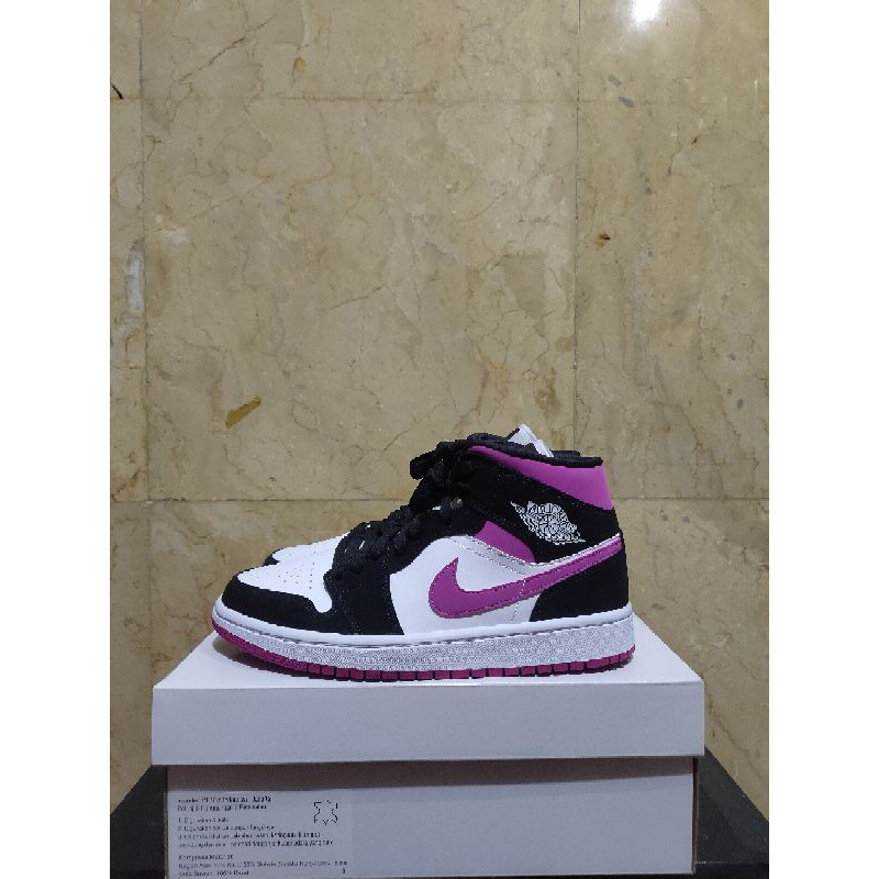 Air Jordan 1 Mid "Black Cactus Flower"