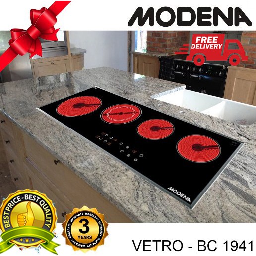 Modena BC 1941 Vitroceramic Hob Atau Kompor Elektrik Tanam 4 Tungku