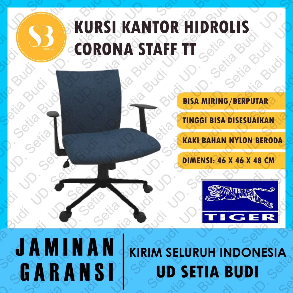 Kursi Kantor Hidrolik Staff Tiger Corona Dengan Tangan