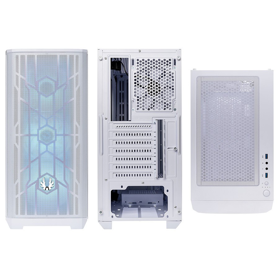 Casing Komputer Gaming Bitfenix Nova Mesh SE TG Whitee Free 4Fan ARGB