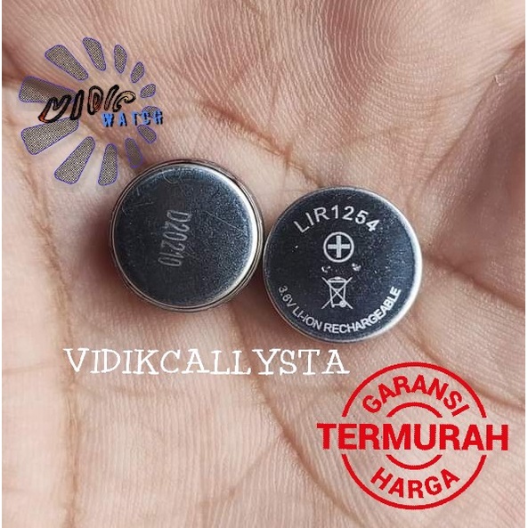 BATTERY LIR 1254 LIR1254 RECHARGEABLE EARPHONE WIRELESS BLUETOOTH