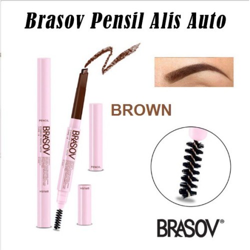 Brasov Pencil Alis Auto type B+ sikat 0.39 Gram Eyebrow Pencil Automatic Otomatis Putar Screw Turn Original BRASOV