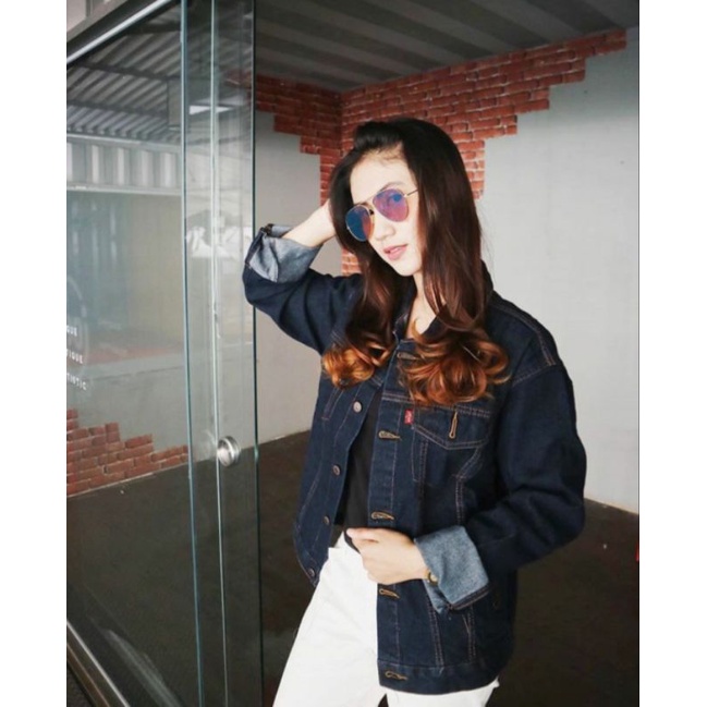 Jaket Jeans Jumbo Snow Black Premium Quality-Blue Black