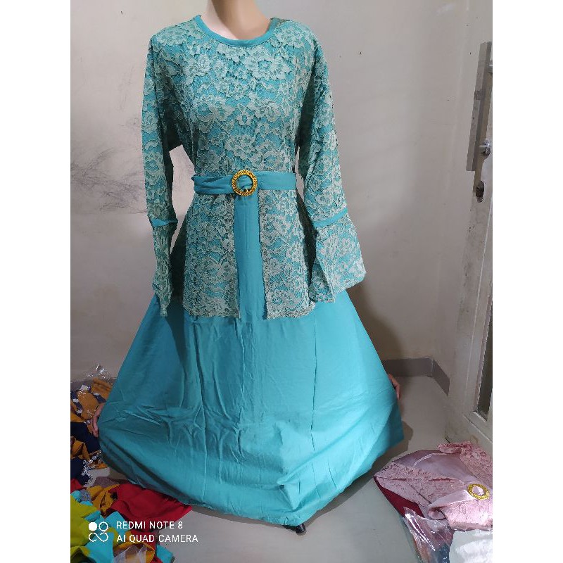 Gamis Brukat, Brukat Navy dan Set Anak