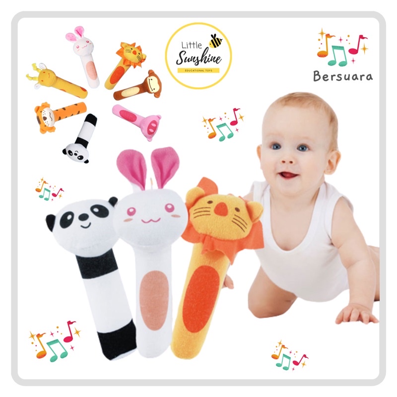 Rattle Boneka Bayi Mainan Bayi Lucu Hadiah Newborn Bersuara