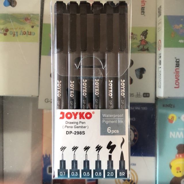 

Arm ( 1 set isi 6 ) Drawing Kaligrafi Pen Joyko DP-298S / Pulpen Menggambar dan Menulis Kaligrafi