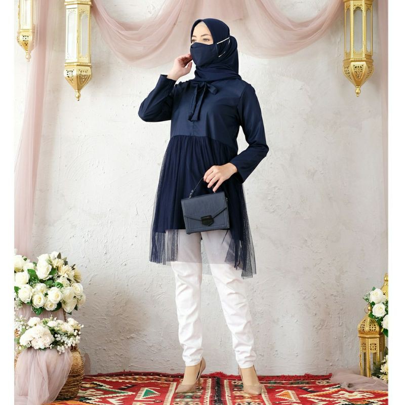 Tunik Dewasa Katun Toyobo Free masker Ori Hijab Mamah Icis