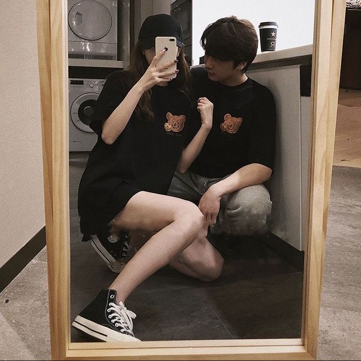 [COUPLE] Overtee Tshirt Oversize Wanita Motif Bear Couple Cookies - 100% Import