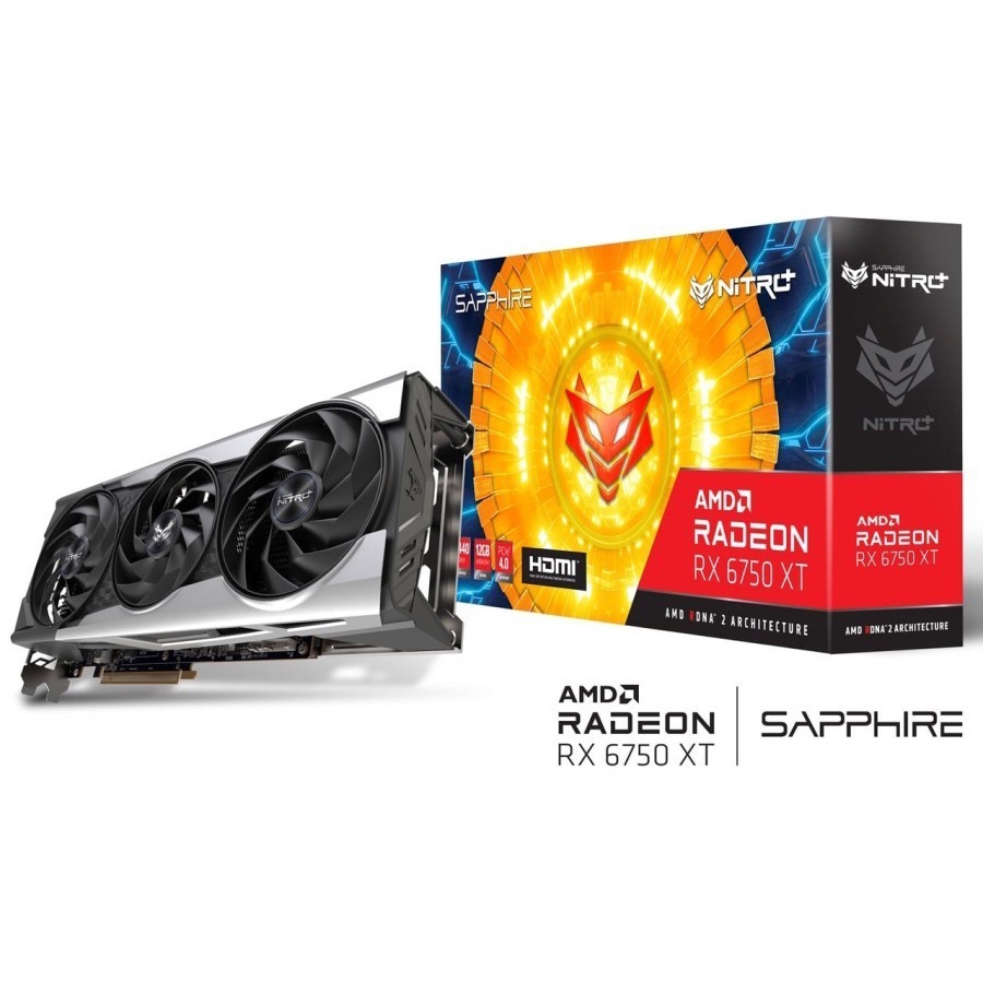 SAPPHIRE AMD RADEON RX 6750 XT / 6750XT NITRO OC 8GB GDDR6 TRIPLE FAN