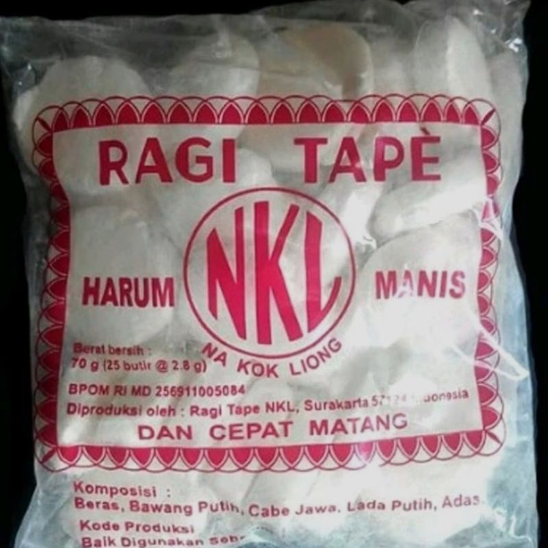 

25butir RAGI NKL/RAGI TAPE MANIS -+70 GRAM MURAH