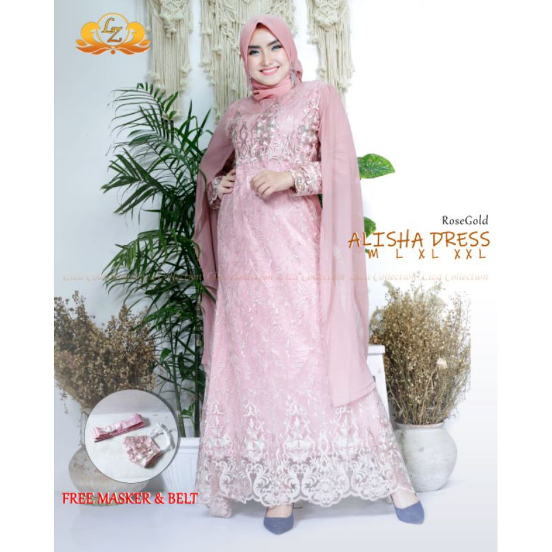 Gamis Modern Alisha / Gamis Pesta Mewah / Gamis Modern / Gamis / Kebaya Modern / Kebaya Brukat