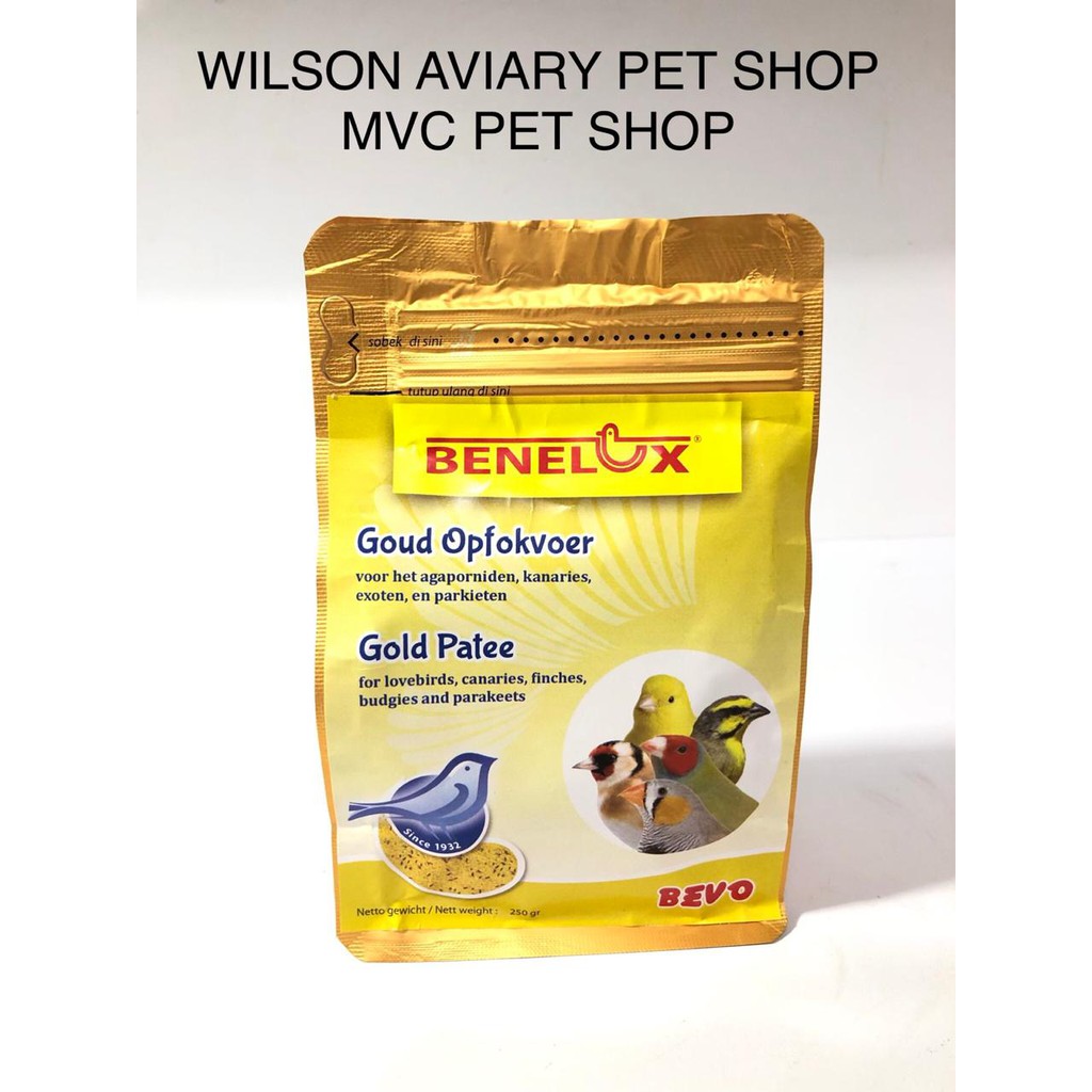 

GOLD PATEE BENELUX BELGIA 250 GRAM EGGFOOD CEDE IMPORT