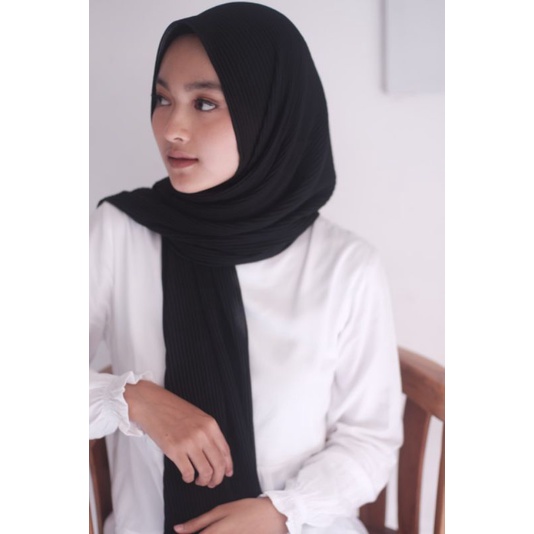 Pleats Shawl Pashmina Plisket premium full plisket tanpa lipatan tengah