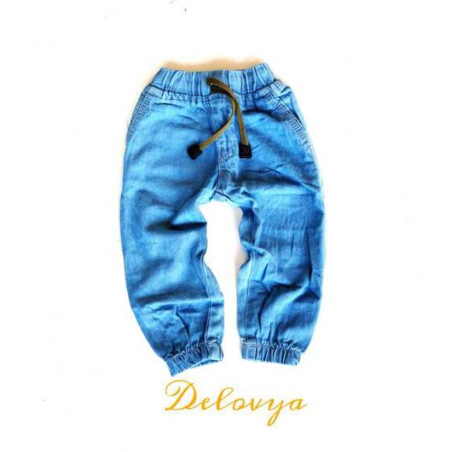 JOGGER JEANS PLAIN CELANA ANAK DELOVYA Shopee Indonesia