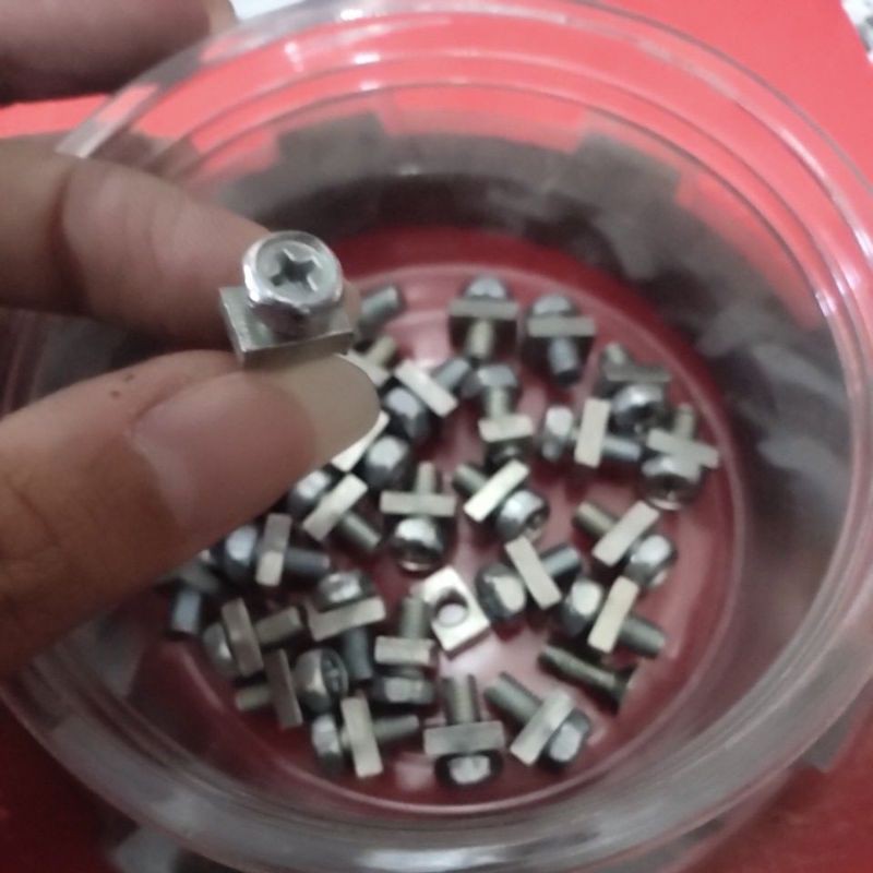 Jual Baut Aki Baud Accu Motor + Mur kotak bulat harga per pc | Shopee