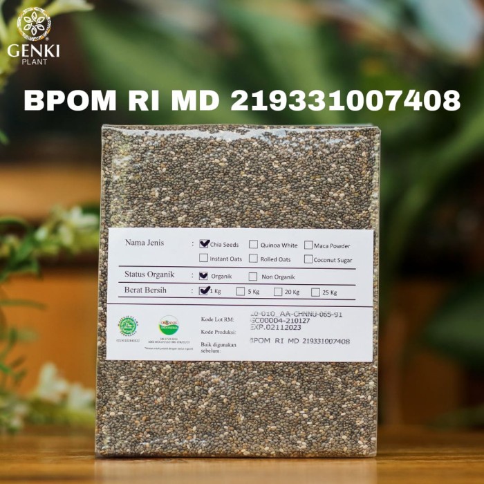 

Organic Black Chia Seed Mexico - 1 kg