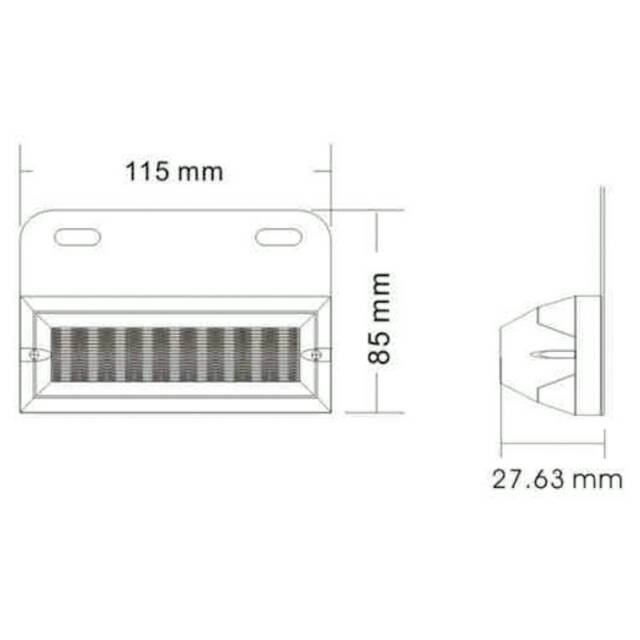 Lampu Led Truk 18LED Lampu Led Samping Truk Trailer 18 Led