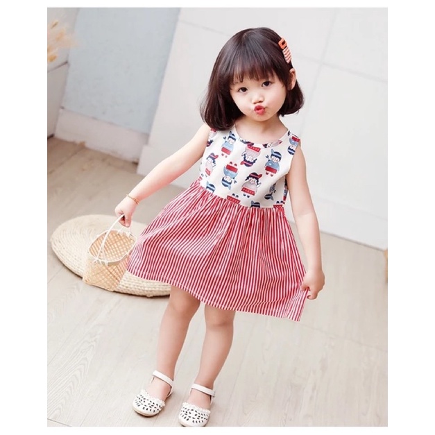 Dress Anak Perempuan Bahan Katun Import Premium Dress Anak Perempuan Murah Dress Santai Anak anak Rok Terusan Anak Cewe Katun