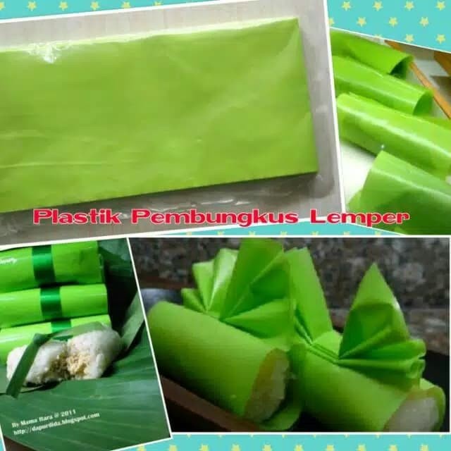 bungkus lemper - plastik lemper - plastik hijau