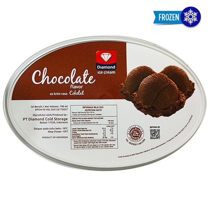Promo Harga Diamond Ice Cream Cokelat 700 ml - Shopee