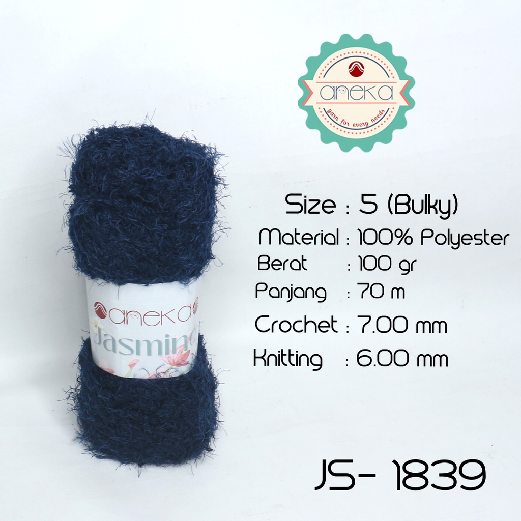 Benang Rajut Bulu Halus Jasmine Yarn / Cashmere Plush - 1839