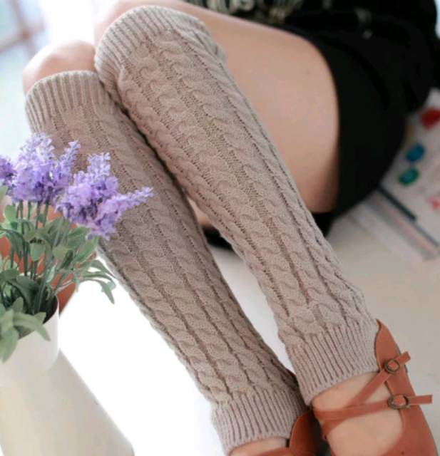 Winter Leg Warmer Knit Crochet Musim Dingin Penghangat Kaki