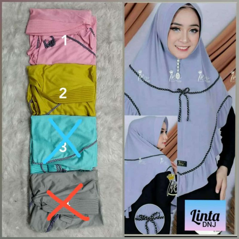 kerudung hijab jilbab instan linta jersi dnj