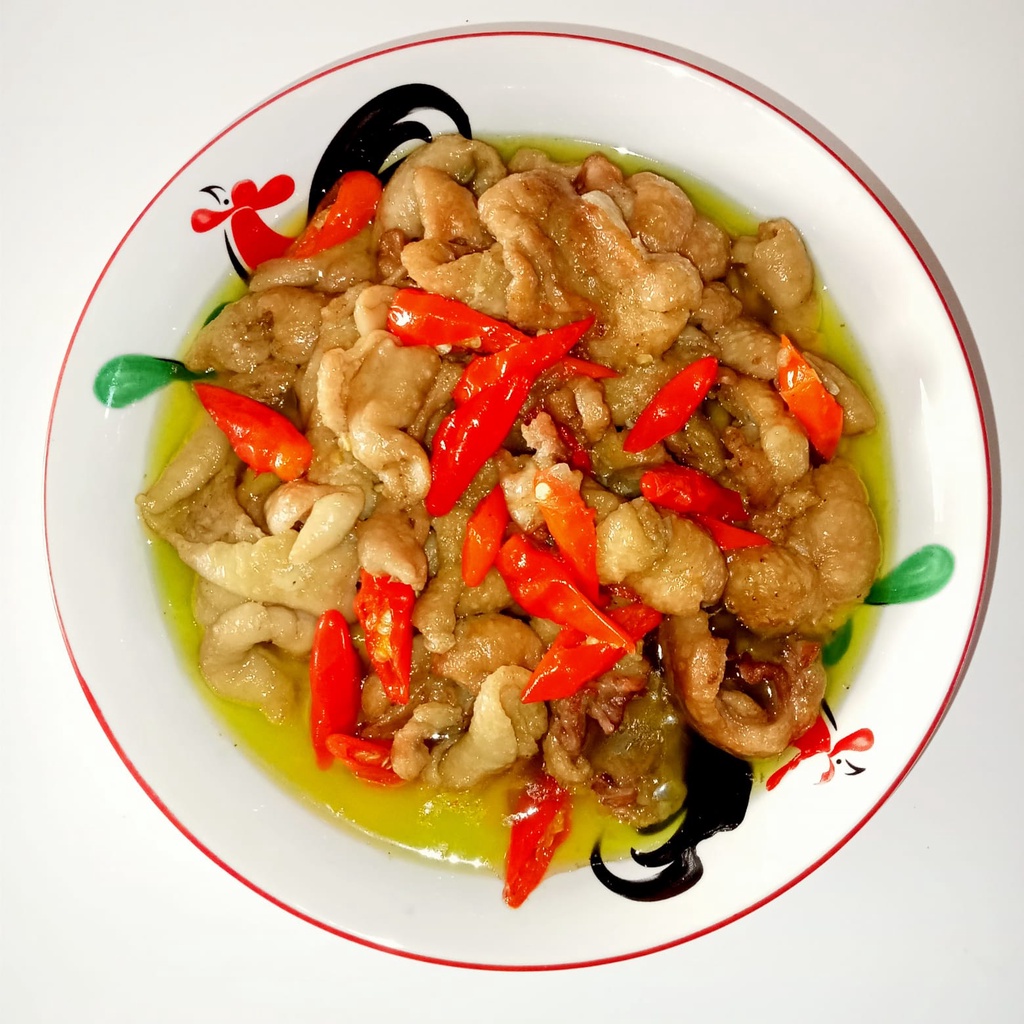 

Tumis Kulit Ayam Cabe Pedas