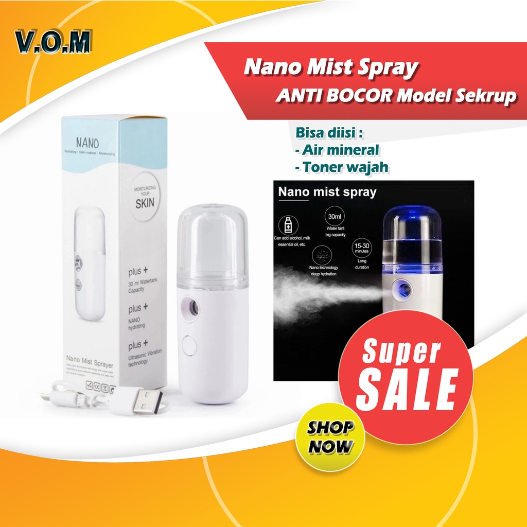 Nano Mist Spray ANTI BOCOR Model Sekrup Face Mist Pelembab Wajah 0756