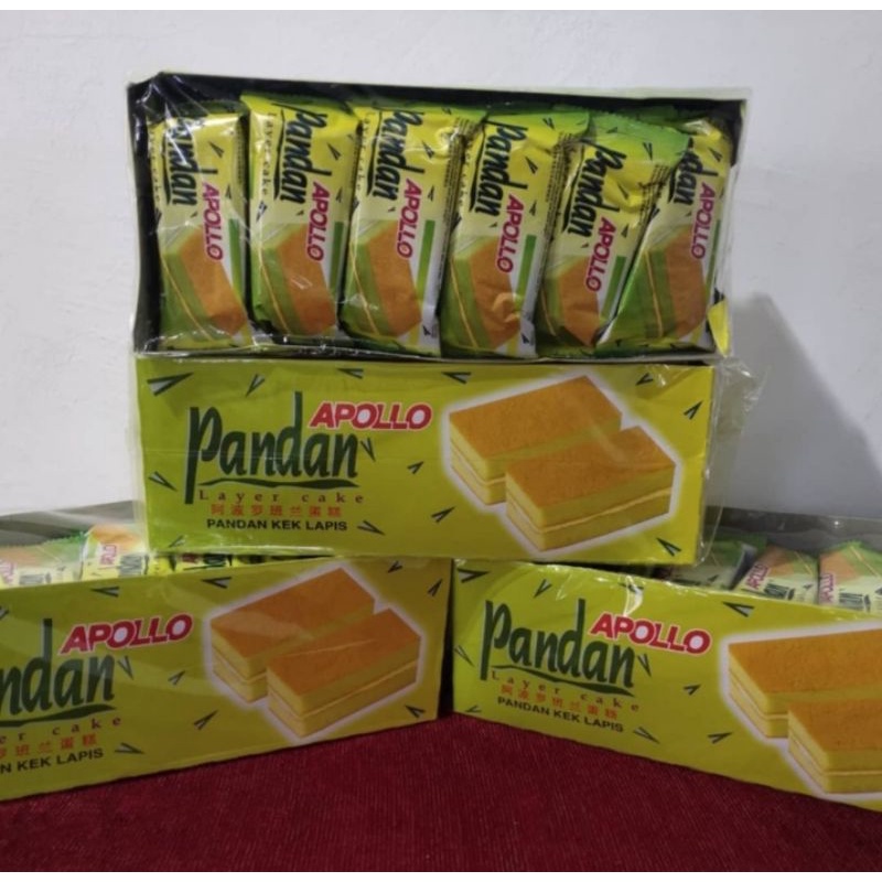 

Apolo Malaysia kek Berlapis Crem Pandan Kue Malaysia Asli Rasa Pandan isi 24Pcs/Kue Bolu Malaysia Asli Lembut Bangett