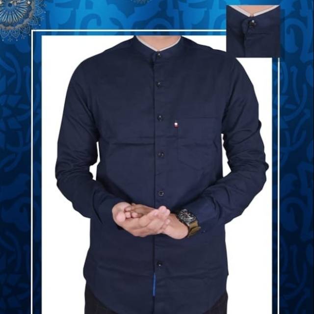 KEMEJA POLOS KOKO NAVY RIVERSIDE