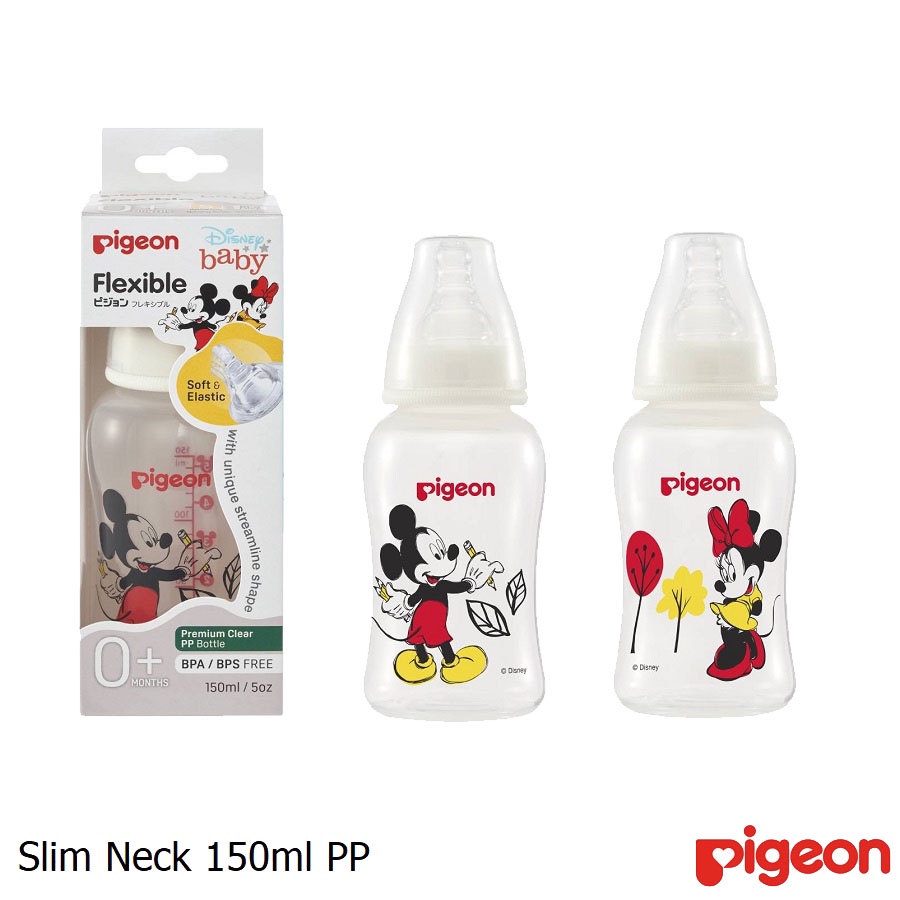 Pigeon Botol Susu Disney Baby Flexible Standard Neck 150 ml 250 ml, 0+ bulan,4+ bulan