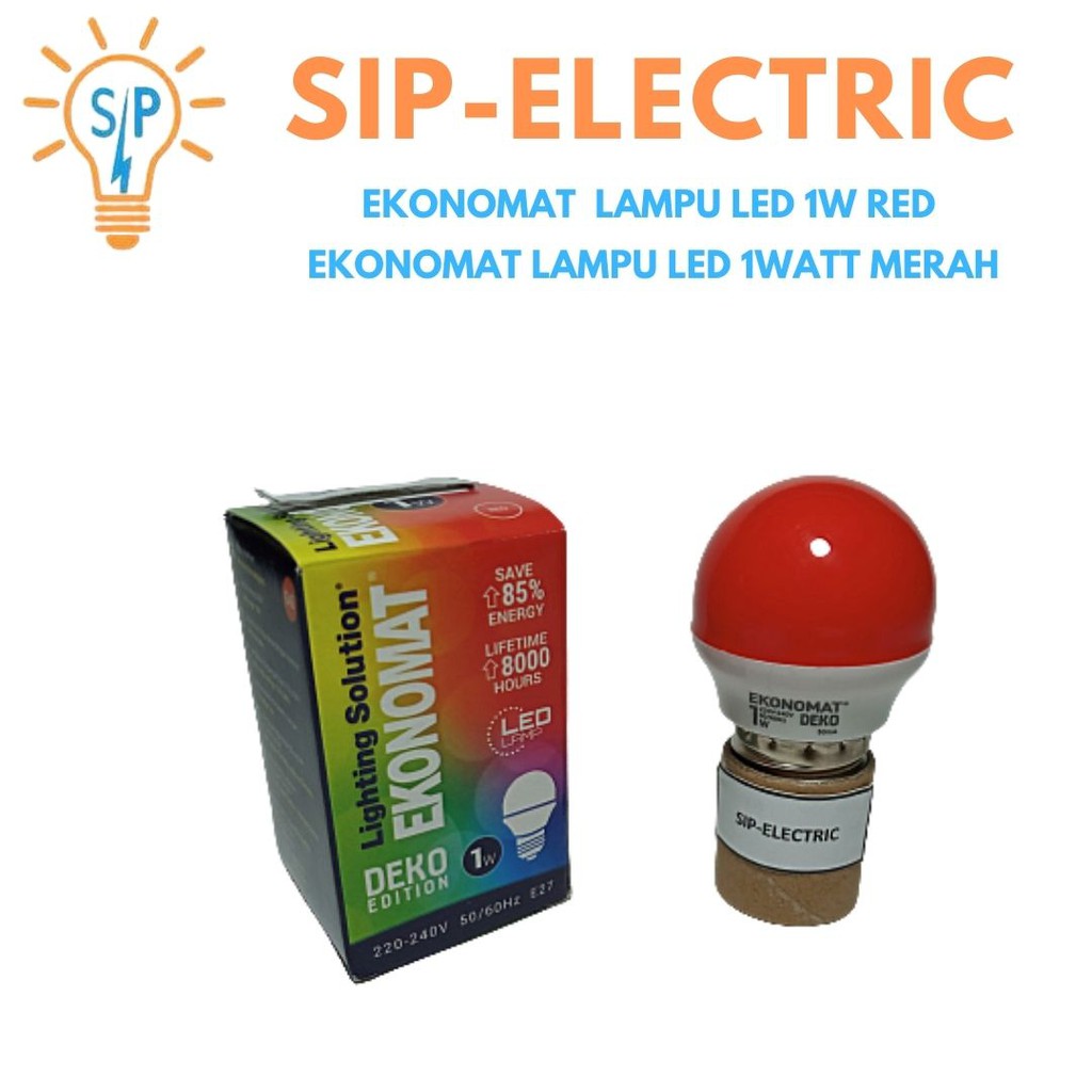 Ekonomat Lampu Led 1W Red / Ekonomat Lampu Led 1Watt Merah