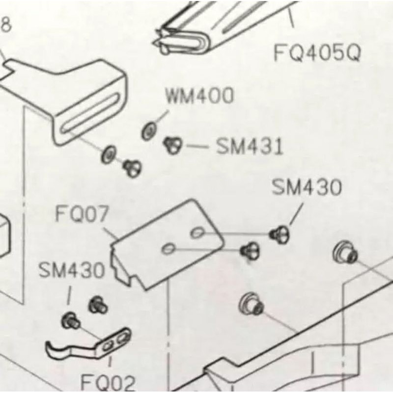 SM430 Asli Siruba Baut Corong Kaki Kam - Mesin Kamkut Siruba F007-D