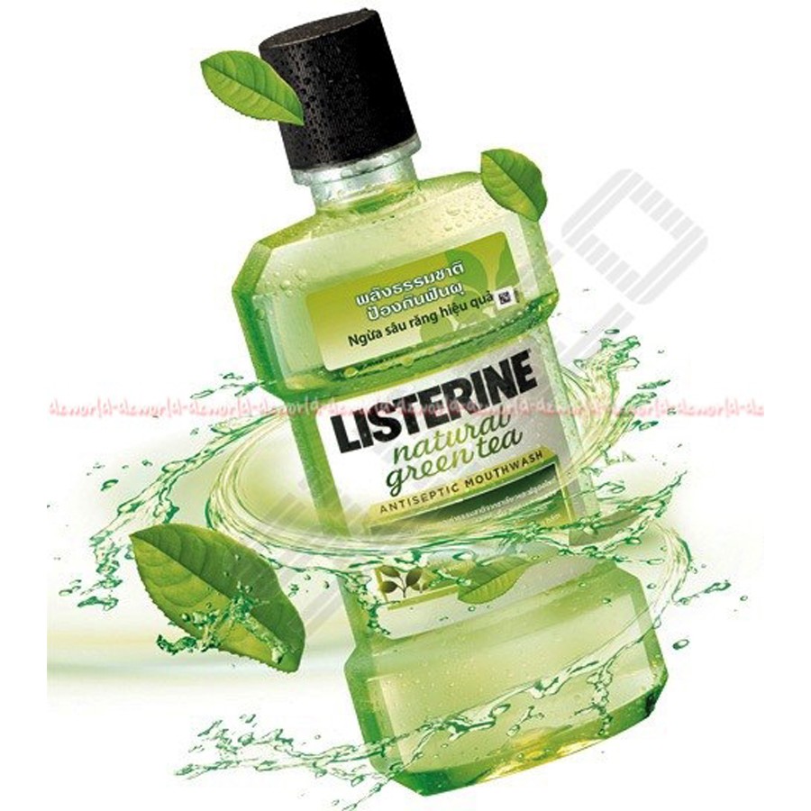 Listerine Natural 250ml Green tea Listerin Hijau Obat Kumur bau mulut Listerin