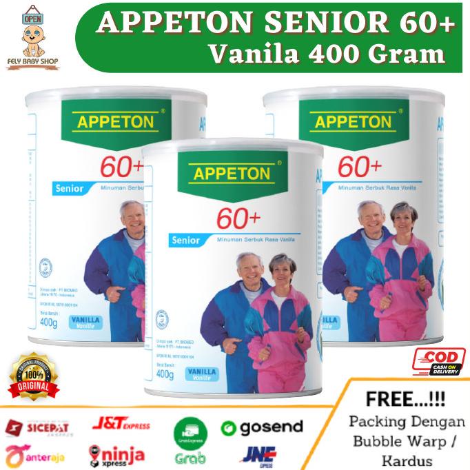 

[COD] APPETON 60 Plus Vanila Susu Lansia 400gr [COD]
