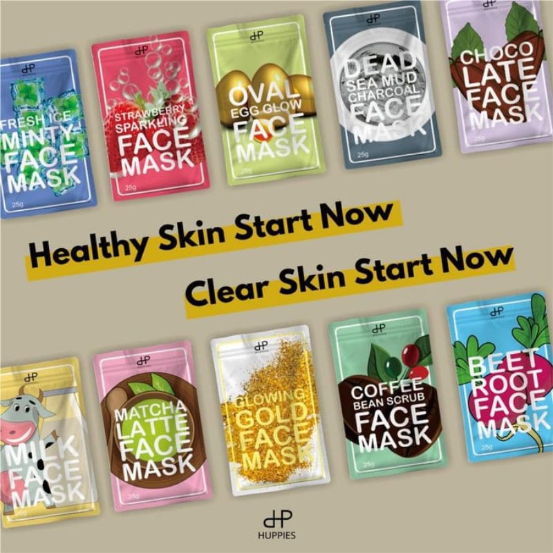 (Reseller resmi) Masker wajah organik huppies 25gr