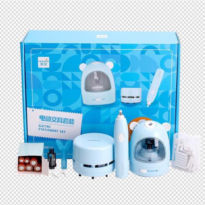 

Promo Awal tahun Automatic Stationery Set Electric Pencil Sharpener - Serutan Elektrik - Biru Muda