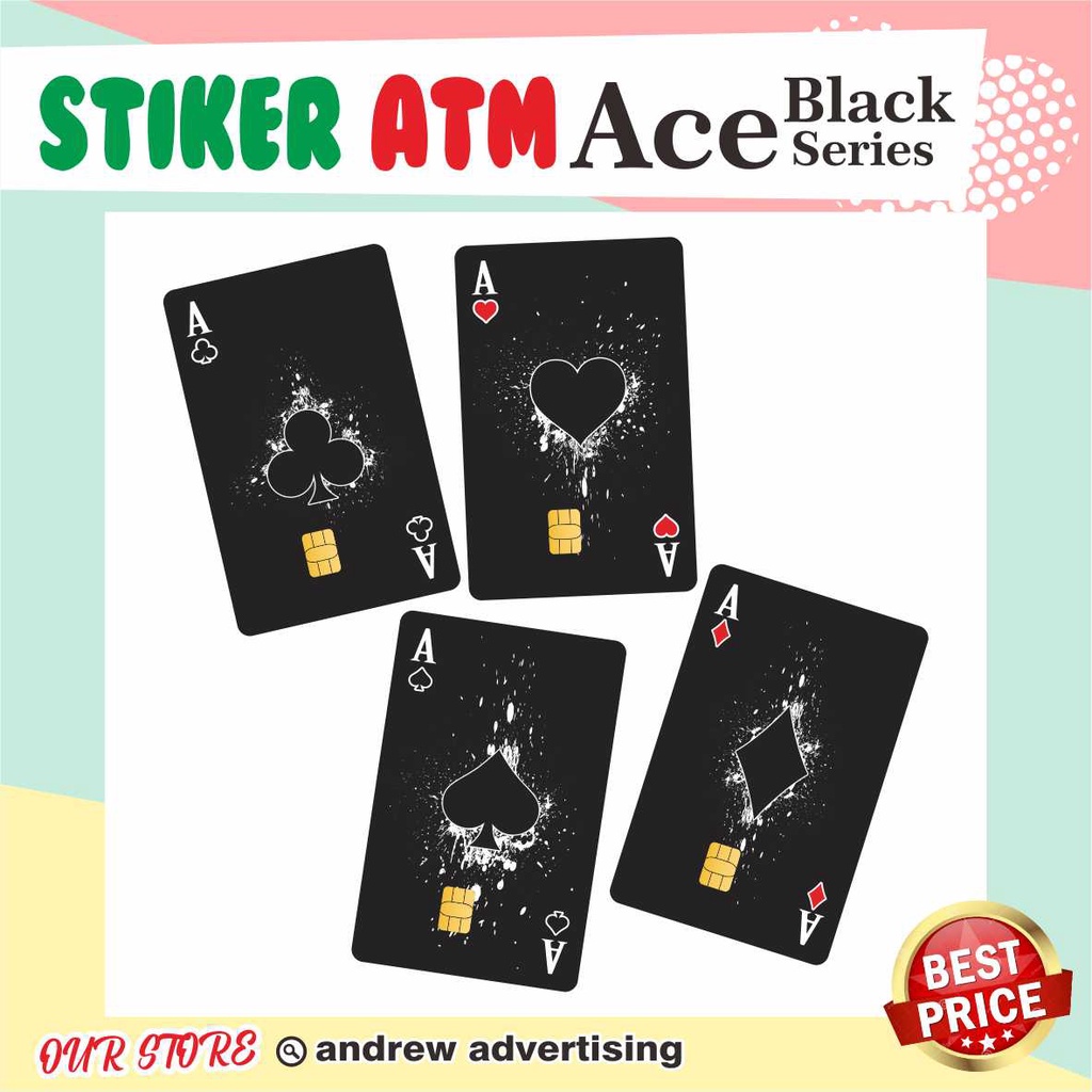 STIKER ATM KARTU ACE REMI | GARSKIN / STIKER KARTU ATM / SKIN KARTU ATM / DEBIT / CREDIT / EMONEY / FLAZZ